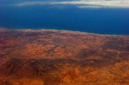 Fototapeta wybrzeże pustynia morze afryka zdjęcie lotnicze