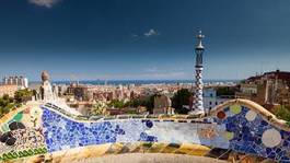 Obraz na płótnie katedra lato hiszpania park barcelona