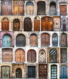 Naklejka wejście barcelona kompozycja architektura