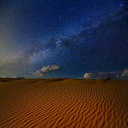 Fototapeta kosmos galaktyka pejzaż pustynia gwiazda