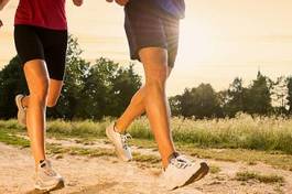 Plakat ćwiczenie lekkoatletka jogging zdrowy mężczyzna