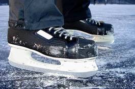 Naklejka lód sporty zimowe łyżwy
