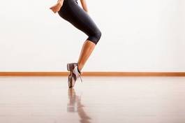 Naklejka fitness kobieta taniec tancerz