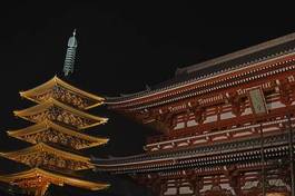 Naklejka tokio japonia azjatycki architektura świątynia