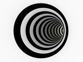 Naklejka spirala 3d tunel łuk biały