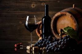 Naklejka vintage winorośl napój stary