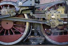 Fotoroleta lokomotywa parowa transport włoski vintage antyczny