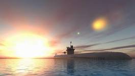Obraz na płótnie statek wojskowy fala morze łódź