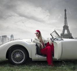 Fototapeta stary moda vintage francja wieża