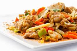 Obraz na płótnie azjatycki turcja warzywo kurczak jedzenie