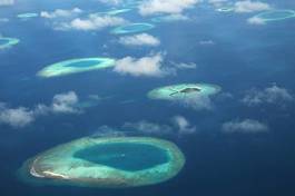 Fototapeta airliner raj malediwy azja wyspa