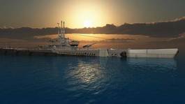 Fotoroleta fala łódź statek morze wojskowy
