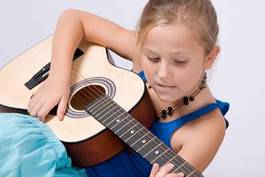 Plakat dziewczynka muzyka śpiew dzieci