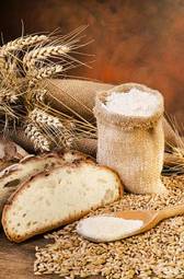 Naklejka mąka zboże jedzenie rolnictwo ziarno