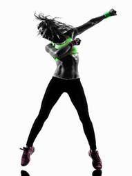 Naklejka tancerz kobieta ćwiczenie ludzie aerobik