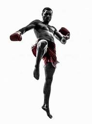 Naklejka kick-boxing bokser mężczyzna