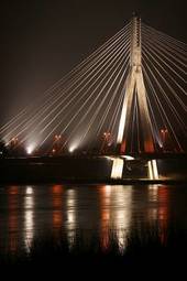 Fototapeta most droga wisła noc ulica
