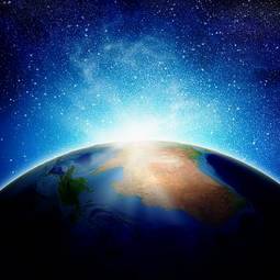 Obraz na płótnie słońce glob piłka kosmos świat