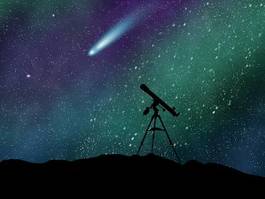 Obraz na płótnie obserwacja komety