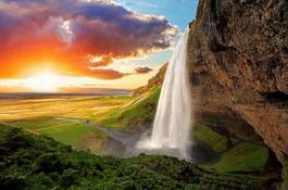 Naklejka wodospad seljalandsfoss, islandia