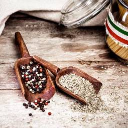 Naklejka włoski vintage pieprz jedzenie