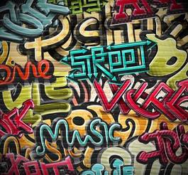 Naklejka retro graffiti nowoczesny miejski vintage