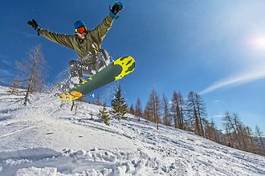Fotoroleta snowboard mężczyzna sporty zimowe