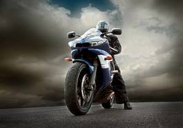 Naklejka widok ruch motocykl jazda konna transport