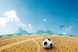 Fototapeta brazylia piłka nożna niebo wzgórze
