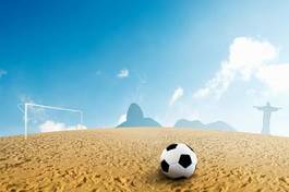 Naklejka trawa piłka nożna brazylia piłka