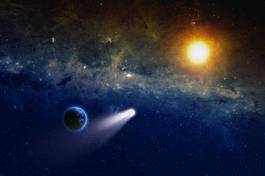 Obraz na płótnie kometa gwiazda kosmos planeta