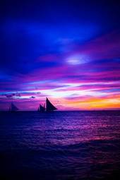 Obraz na płótnie jacht fala woda lato niebo