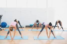 Naklejka ćwiczenie fitness zdrowy ciało joga
