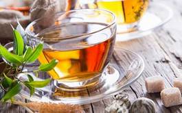 Naklejka medycyna zdrowie napój filiżanka herbata