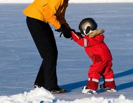 Naklejka lód sport zabawa działanie zimą