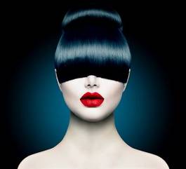 Plakat modny kobieta szminka japonia