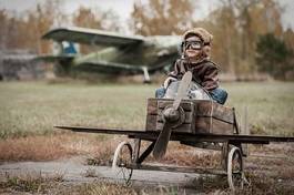 Fotoroleta portret natura dzieci samolot