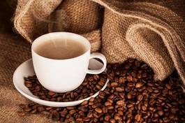 Plakat świeży kawiarnia młynek do kawy napój kawa
