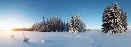 Fotoroleta panorama niebo dziki śnieg