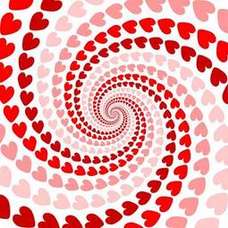 Naklejka abstrakcja spirala sztuka perspektywa serce