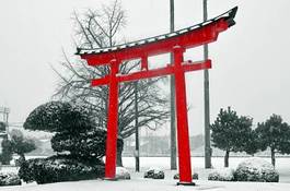 Fotoroleta azja orientalne japonia śnieg