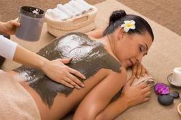 Plakat masaż kosmetyk kosmetyczka ciało ludzie