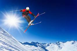 Fototapeta spokojny sport narciarz dolina