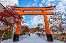 Obraz na płótnie perspektywa sanktuarium japonia architektura azja