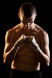 Naklejka mężczyzna boks bokser sztuki walki