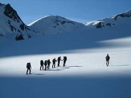 Fotoroleta narty śnieg góra sport