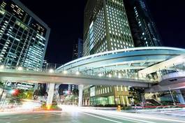 Naklejka architektura japonia widok noc