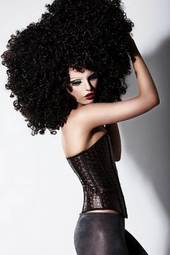Obraz na płótnie modelka we fryzurze afro