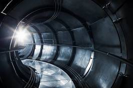Fotoroleta korytarz metro tunel metal fabryka