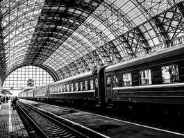 Obraz na płótnie ludzie podróż dach pociąg